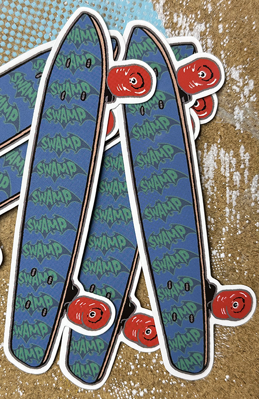 "SKATEBOARD" STICKER