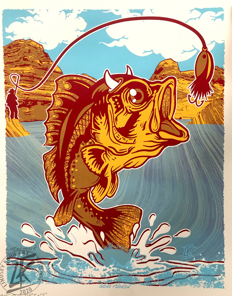 "GONE FISHIN"