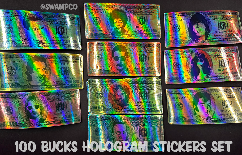 "100 Bucks" sticker set