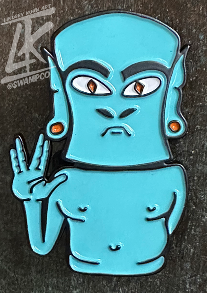 NEW BLUE ALIEN PIN