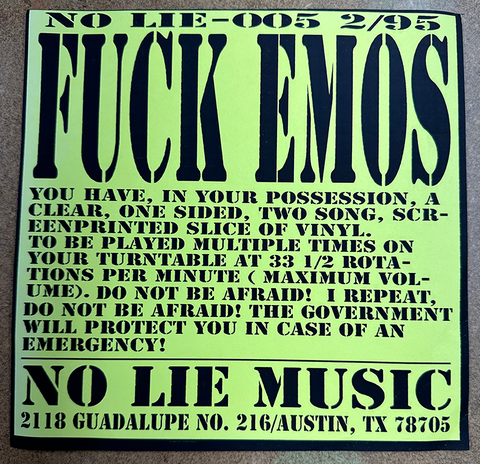 FUCK EMOS 7"