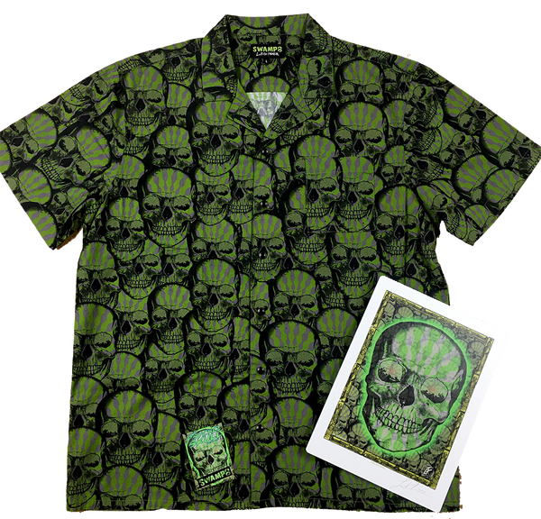 "PSYCHO-SKULL" SNAP-UP SHIRT